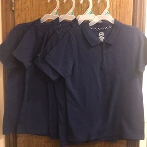 5 Wonder Nation Girls 14/16 or XL Uniform polos